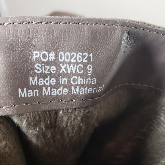 Journee Collection Taupe Faux Suede Pull-on Slouch Block Heel Boots Sz 9 - Picture 9 of 11